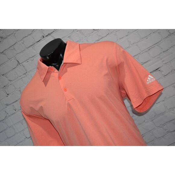 Adidas Golf Polo Shirt Mens Size 2XL XXL Polyester Performance Pink - Picture 1 of 6
